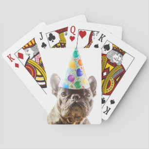 Franse Bulldog met Party Pet Pokerkaarten