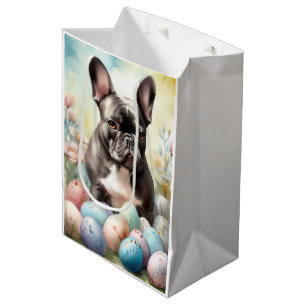 Franse Bulldog met Pasen Eieren Medium Cadeauzakje