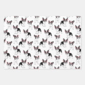 Franse Bulldog met roze bril met opvulpapier Inpakpapier Vel (Voorkant 3)