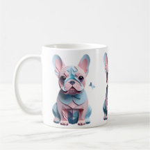 Franse Bulldog met vlinderpapier snijkunst