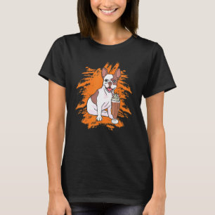 Franse Bulldog Milkshake Chocolate Dessert Sweet T T-shirt