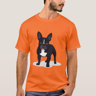Franse Bulldog Minimaal Silhouet T-shirt