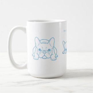 Franse Bulldog Minimalistische Lijnkunst Koffiemok