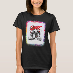 Franse Bulldog Moeder Jongen Meisje Tie Dye Bleekm T-shirt