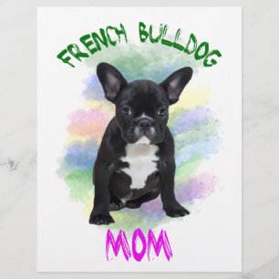 Franse Bulldog Moeder Water Kleur Olie Schilderkun