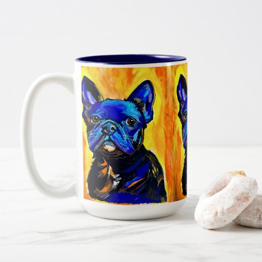 Franse Bulldog Mok (Met donut)