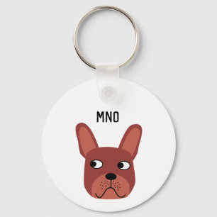 Franse Bulldog Monogram Sleutelhanger
