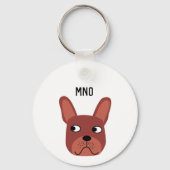 Franse Bulldog Monogram Sleutelhanger (Achterkant)