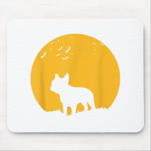 Franse Bulldog Moon Halloween cadeau voor Hondenli Muismat