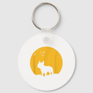 Franse Bulldog Moon Halloween cadeau voor Hondenli Sleutelhanger