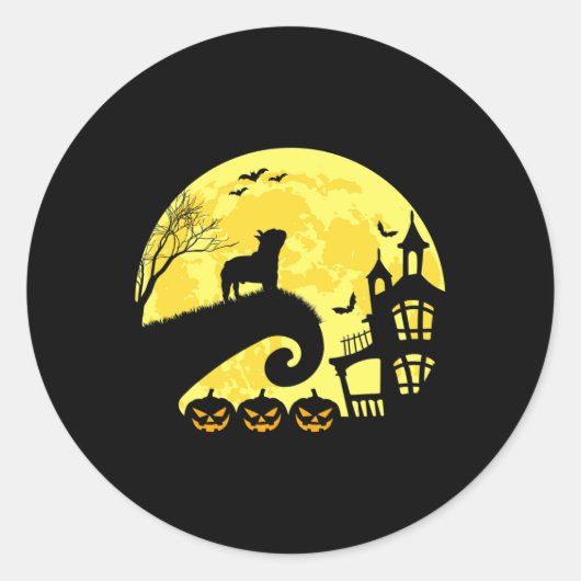 Franse Bulldog Moonshine Frenchie Moeder Frenchie Ronde Sticker (Voorkant)