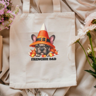 Franse Bulldog Mopshond Leuke Halloween Snoep Cost Tote Bag