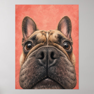 Franse Bulldog Muur Kunst - Grappige Grote Neus Cl Poster