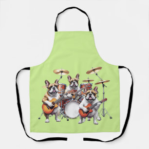 Franse Bulldog Muziekband Franse Bulldoggen Schort