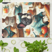  Franse Bulldog naadloos Theedoek (Gevouwen)