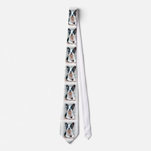 Franse Bulldog necktie Stropdas (Voorkant)