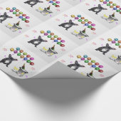 Franse Bulldog Nieuwjaar Cadeaupapier (Hoek)