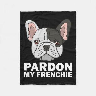 Franse bulldog ontwerp voor mannen vrouwen pardon fleece deken
