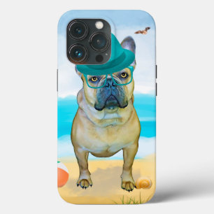 Franse Bulldog op Beach iPhone 13 Pro Hoesje
