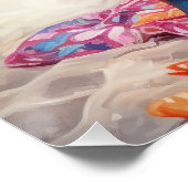 Franse Bulldog op het strand, zomercadeau voor hon Perfect Poster (Hoek)