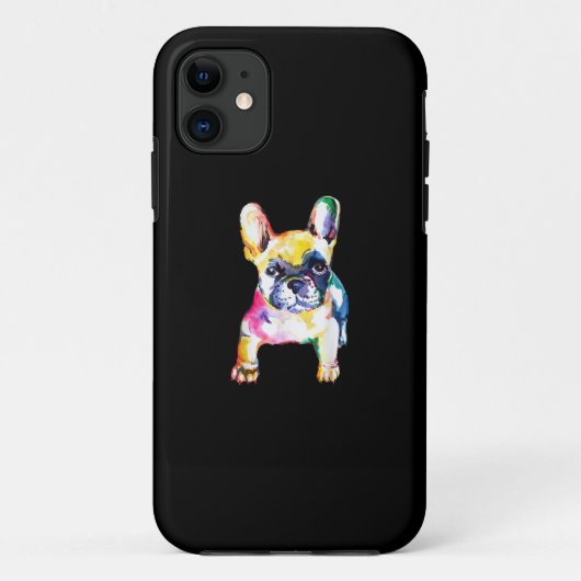 Franse Bulldog Originele Waterverf Tekening Gift Case-Mate iPhone Case (Achterkant)