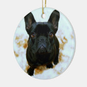 Franse Bulldog Ornament Met Jouw Foto (Links)