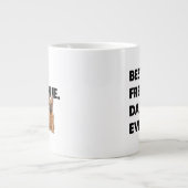 Franse Bulldog Pap Frenchie Best Frenchie Pap Ever Extra Grote Beker (Voorkant)