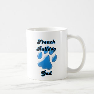 Franse Bulldog papa Blauw Pawprint Koffiemok