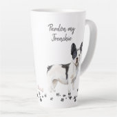 Franse Bulldog | Pardon My Frenchie | Cute Dog Latte Mok (Rechterhoek)
