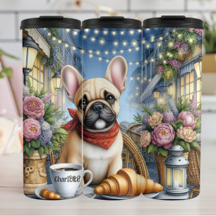 Franse Bulldog: Parijse Café Charm Thermosbeker