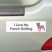 Franse Bulldog Patchwork Pet Bumpersticker (Op auto)