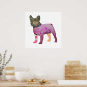 Franse Bulldog Patchwork Pet Print (Keuken)