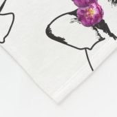 Franse Bulldog Patroon Fleece Deken (Hoek)