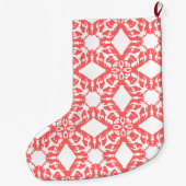 Franse Bulldog Pattern stoppen Grote Kerstsok (Achterkant)