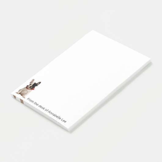 Franse Bulldog Personalize Post-it Notes (Schuin)