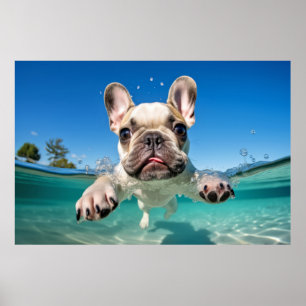 Franse Bulldog Pet Dog Animal Fun Spelen Poster