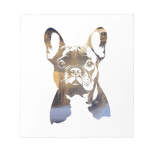 Franse Bulldog Pet Natuur Illustratie Silhouet Notitieblok