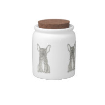 Franse Bulldog Pet Treat Cookie Jar