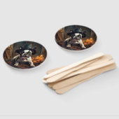 Franse Bulldog pompoenen Halloween eng Handwaaier (Niet-gemonteerd)