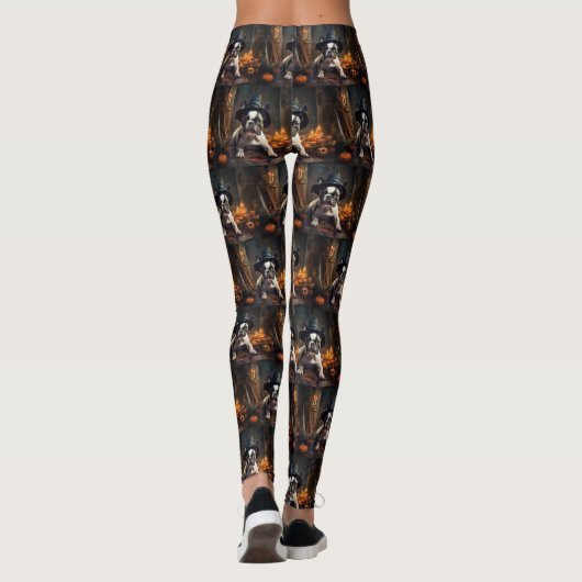 Franse Bulldog pompoenen Halloween eng Leggings (Achterkant)