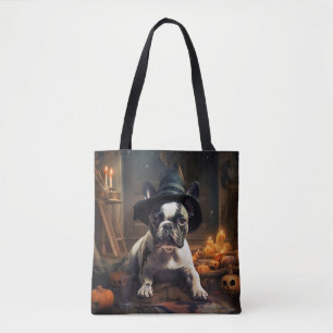 Franse Bulldog Pompoenen Halloween Griezelen Draagtas