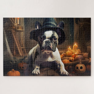 Franse Bulldog Pompoenen Halloween Griezelen Legpuzzel