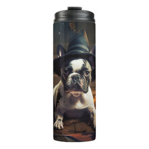 Franse Bulldog Pompoenen Halloween Griezelen Thermosbeker