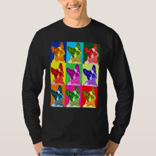 Franse Bulldog Pop Art Portrait Dogs T-shirt