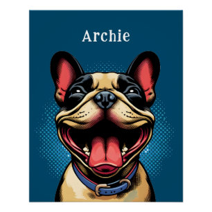 Franse Bulldog popart poster Perfect Poster