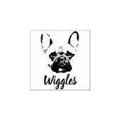 Franse Bulldog Print Aangepaste Naam Handtekening  Rubberstempel (Afrduk)