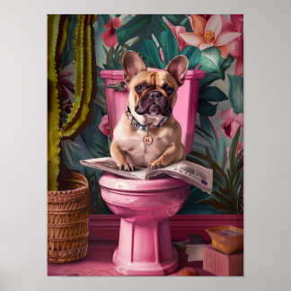 Franse Bulldog Prints Grappige Badkamer Decor Grap