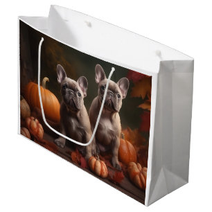 Franse Bulldog Pup Autumn Delight Pumpkin Groot Cadeauzakje