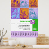 Franse Bulldog Puppies te koop groot poster (Keuken)