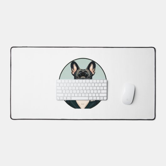 Franse bulldog Puppy Bureaumat (Keyboard & Muis)
